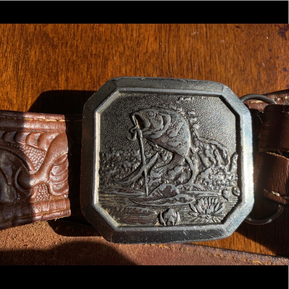 BELT (“Bass” Fish 1977 Belt Buckle)